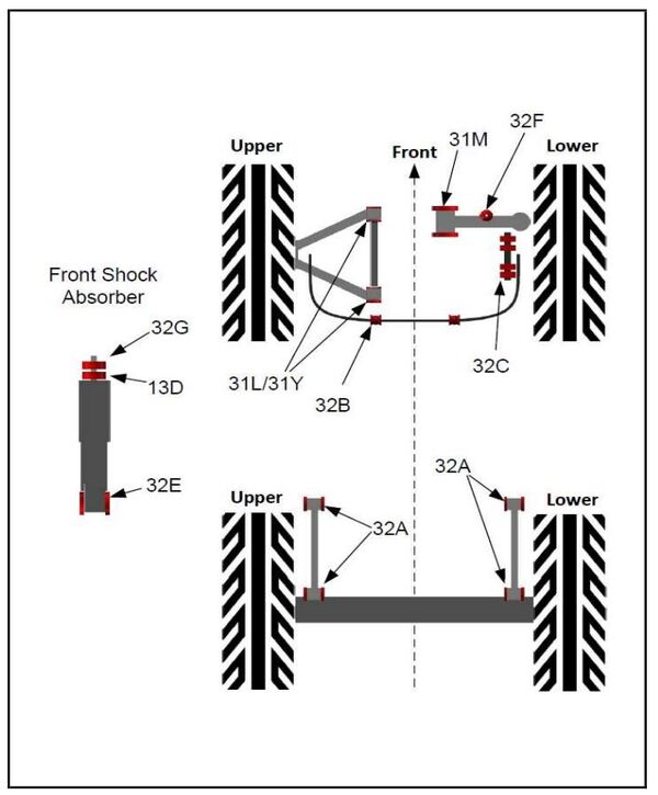 POLYBUSH Fr Shock, Upper Bush Lower Part - AW13D